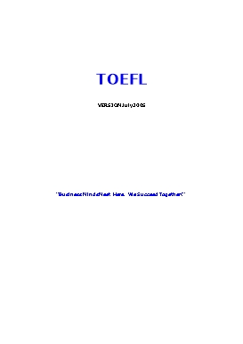 Toefl structure bank