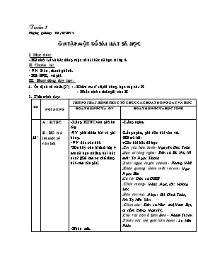 Giáo án Âm nhạc 5 tiết 1 đến 5