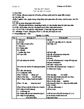 Giáo án dạy học Tuần 8 Khối 3