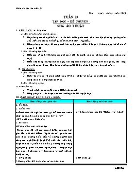 Giáo án dạy Khối 3 Tuần 23