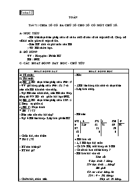 Giáo án dạy Toán lớp 3 - Tuần 15