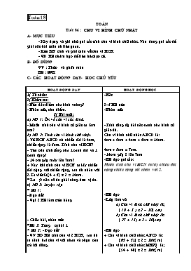 Giáo án dạy Toán lớp 3 - Tuần 18