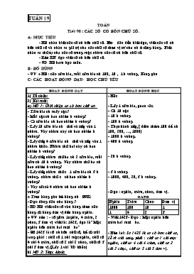 Giáo án dạy Toán lớp 3 - Tuần 19