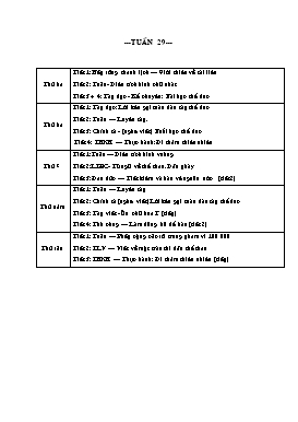 Giáo án dạy Tuần 29 Khối 3