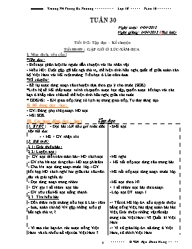 Giáo án Lớp 3 Tuần 30 - Trường TH Phong Dụ Thượng