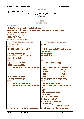 Giáo án Lớp 3 Tuần 30 - Trường Tiểu học Nguyên Hồng