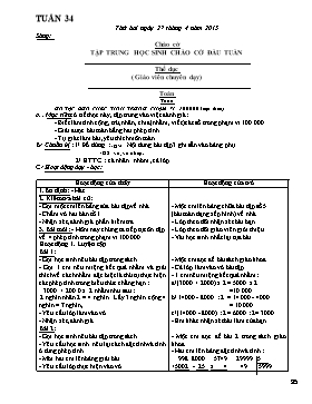 Giáo án Lớp 3 Tuần 34 - Chuẩn KTKN