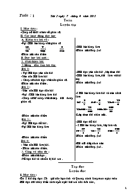 Giáo án Lớp 5 - Buổi 2 - Tuần 1 đến 5