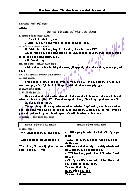 Giáo án Luyện từ và câu lớp 3