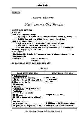 Giáo án môn Tiếng Việt lớp 3 - Tuần 13