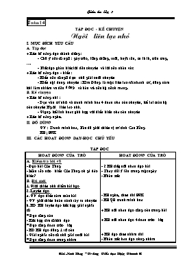 Giáo án môn Tiếng Việt lớp 3 - Tuần 14