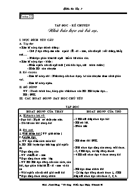 Giáo án môn Tiếng Việt lớp 3 - Tuần 22