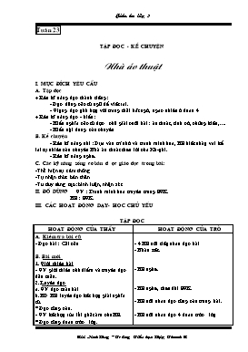 Giáo án môn Tiếng Việt lớp 3 - Tuần 23