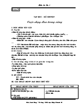 Giáo án môn Tiếng Việt lớp 3 - Tuần 28