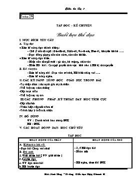 Giáo án môn Tiếng Việt lớp 3 - Tuần 29