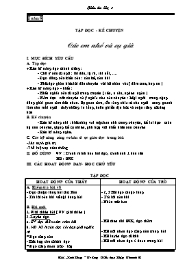 Giáo án môn Tiếng Việt lớp 3 - Tuần 8