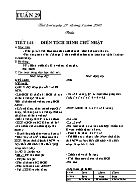 Giáo án môn Toán lớp 3 - Tuần 29