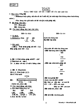 Giáo án môn Toán lớp 3 - Tuần 2