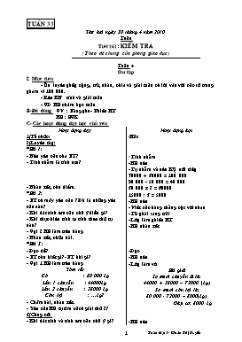 Giáo án môn Toán lớp 3 - Tuần 33