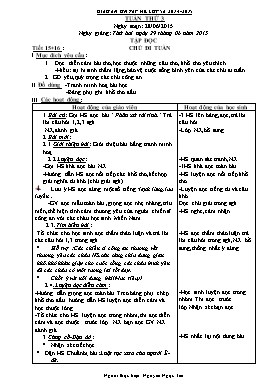 Giáo án ôn tập - Tuần 3