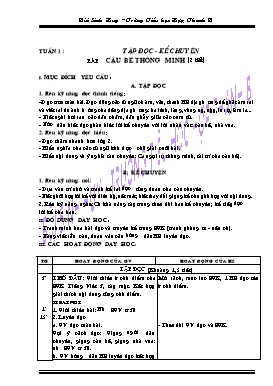 Giáo án Tập đọc lớp 3