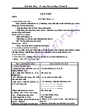 Giáo án Tập viết lớp 3