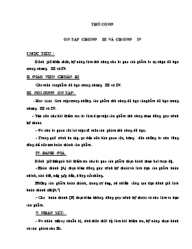 Giáo án Thủ công lớp 3 - Tiết 35: Ôn tập chương III và chương IV