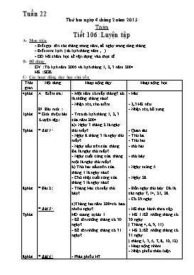 Giáo án Toán 3 Tuần 22