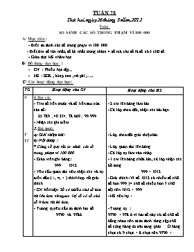 Giáo án Toán 3 Tuần 28