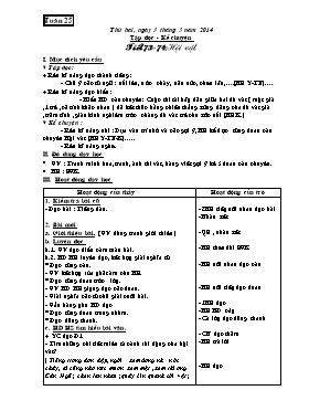 Giáo án Tổng hợp khối 1 - Tuần 25 năm 2014