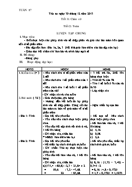 Giáo án Tổng hợp khối 5 - Tuần 17