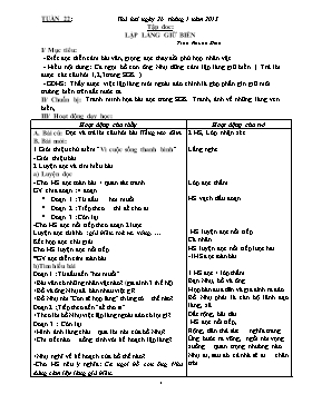 Giáo án Tổng hợp lớp 5 - Tuần 22