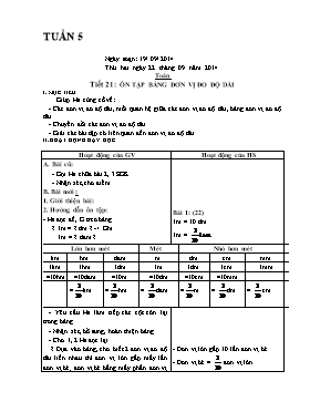 Giáo án Tuần 5 Lớp 5