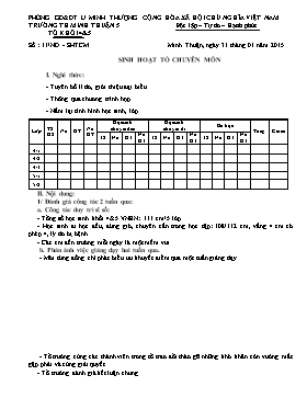 Mẫu: Sinh hoạt tổ chuyên môn lần 11