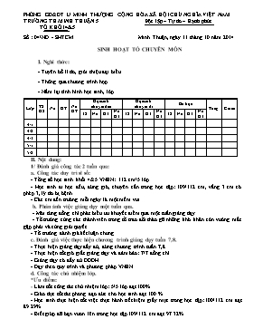 Mẫu: Sinh hoạt tổ chuyên môn lần 4