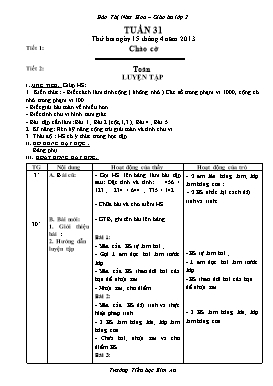 Giáo án Các môn khối 2 - Tuần 31