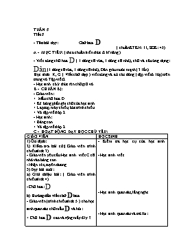 Giáo án Các môn khối 2 - Tuần 5