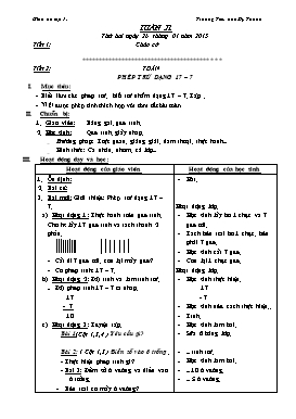 Giáo án dạy Lớp 1 Tuần 21