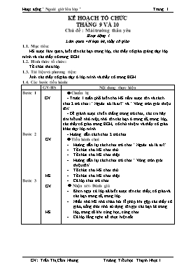 Giáo án Hoạt động “Ngoài giờ lên lớp 1” - Trường Tiểu học Thạnh Nhựt 1