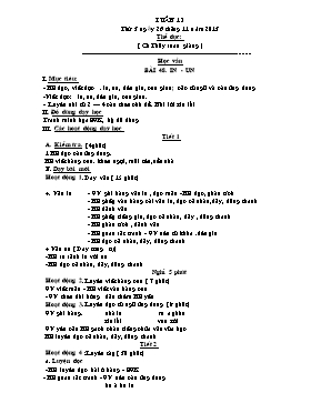 Giáo án Lớp 1 Tuần 13 và 35