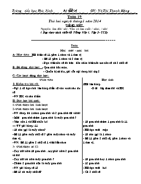 Giáo án Lớp 1 tuần 19 - Trường tiểu học Phù Ninh