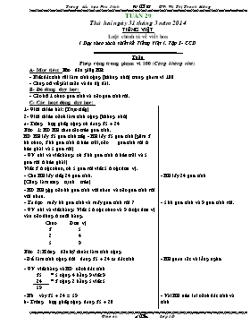 Giáo án Lớp 1 tuần 29 - Trường tiểu học Phù Ninh