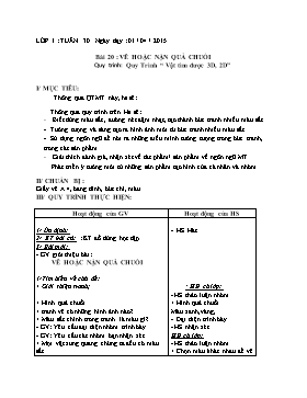 Giáo án Mĩ thuật 1 Bài 20: Vẽ hoặc nặn quả chuối quy trình: Quy trình “ vật tìm được 3D, 2D”