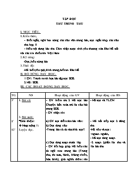 Giáo án môn Tập đọc lớp 2 - Thư trung thu