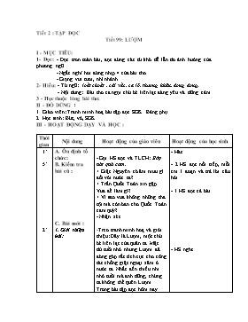 Giáo án môn Tập đọc lớp 2 - Tiết 99: Lượm