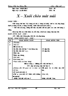 Giáo án môn Tập viết lớp 2 - Tuần 26