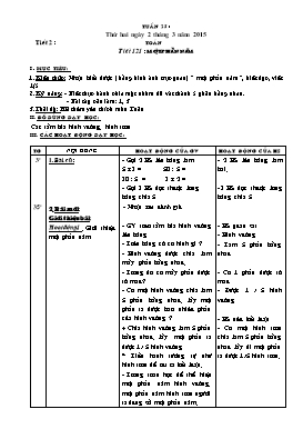 Giáo án môn Toán lớp 2 - Tuần 25