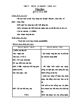 Giáo án Tập đọc lớp 1: Quà của bố