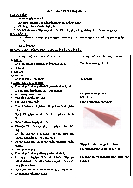 Giáo án Thủ công lớp 2