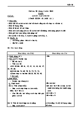 Giáo án Toán - Tiết 10: Luyện tập chung